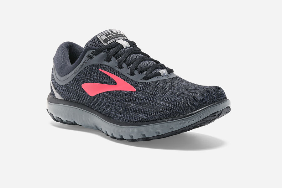 Brooks Pureflow 7 Road Löparskor Dam - Svarta/Rosa - 0193-XTDLQ